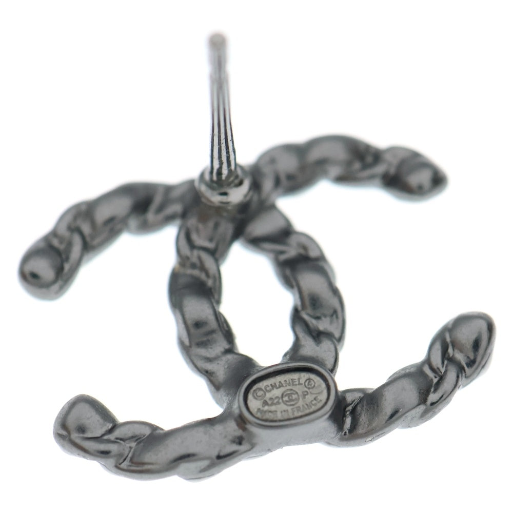 CHANEL(シャネル) ココマーク チェーンモチーフ ピアス ホワイト/ブラック