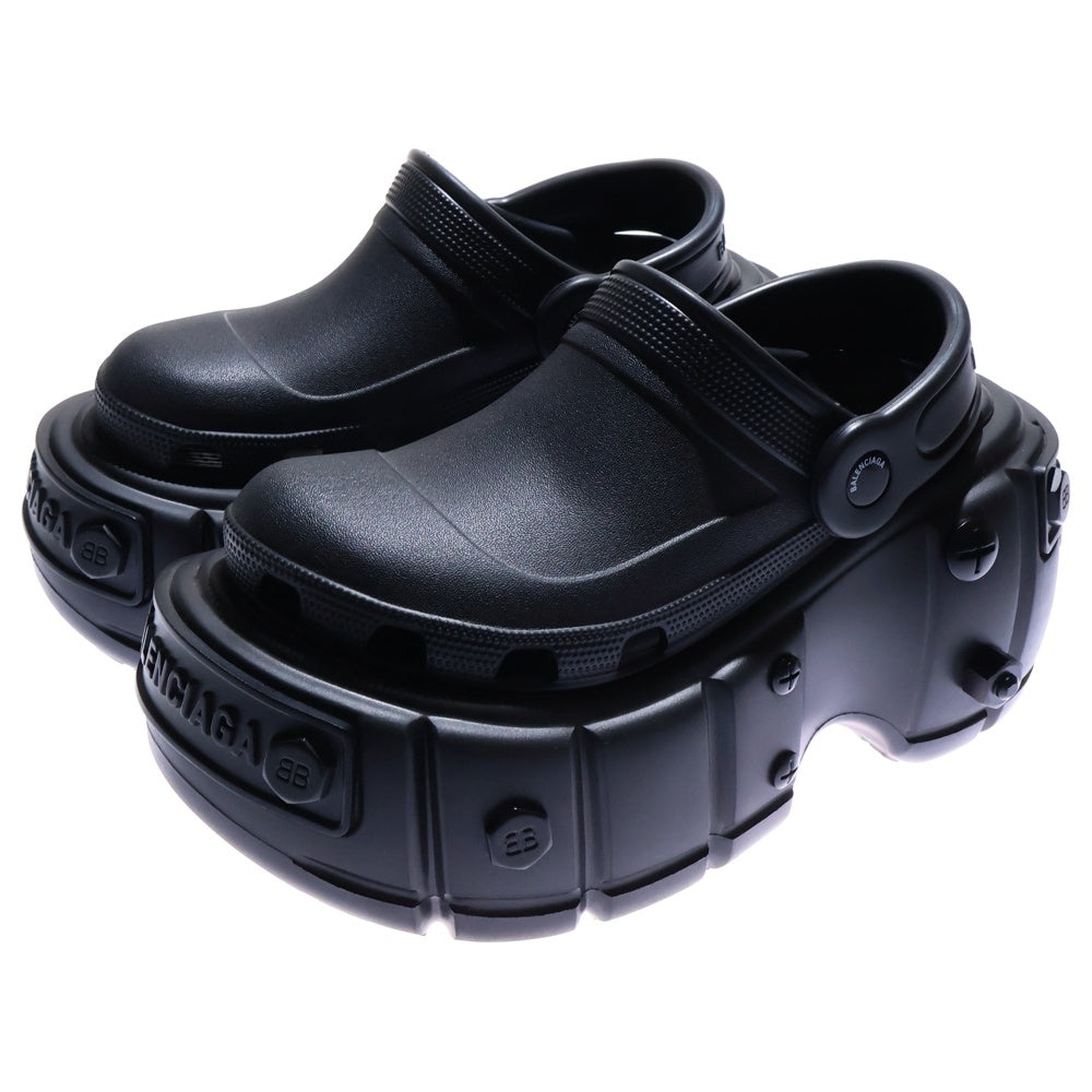 BALENCIAGA ハード　クロックス　サンダル サイズ39 ブラック BALENCIAGA(バレンシアガ) 22SS × CROCS HARDCROCS 687398 クロックス