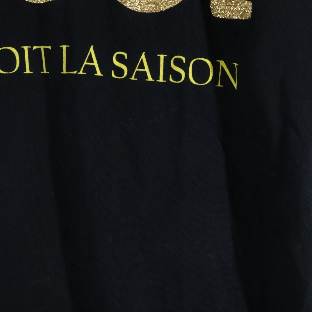 GUCCI(グッチ) 19AW Glitter Print Tee ラメロゴプリント半袖Tシャツ クルーネックカットソー 615044 XJCLF ブラック