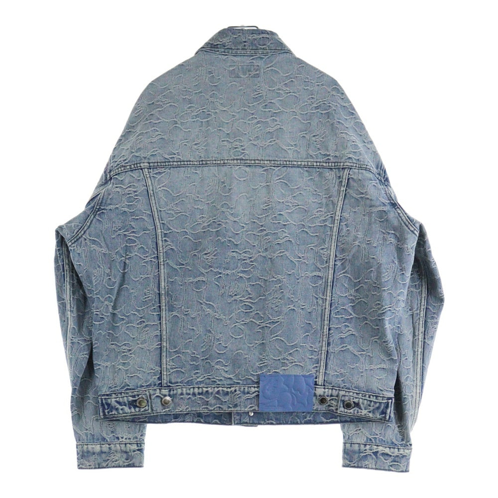 アベイシングエイプ デニムジャケット L 中古・古着通販】A BATHING APE (ア ベイシング エイプ) 袖ロゴデニム