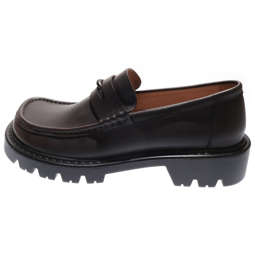 LOEWE(ロエベ) ロゴプレート デザイン シエラ ローファー シューズ ブラウン