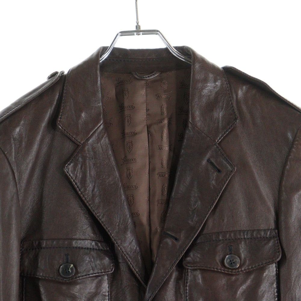 GUCCI(グッチ) ラムレザー テーラードジャケット アウター 171490