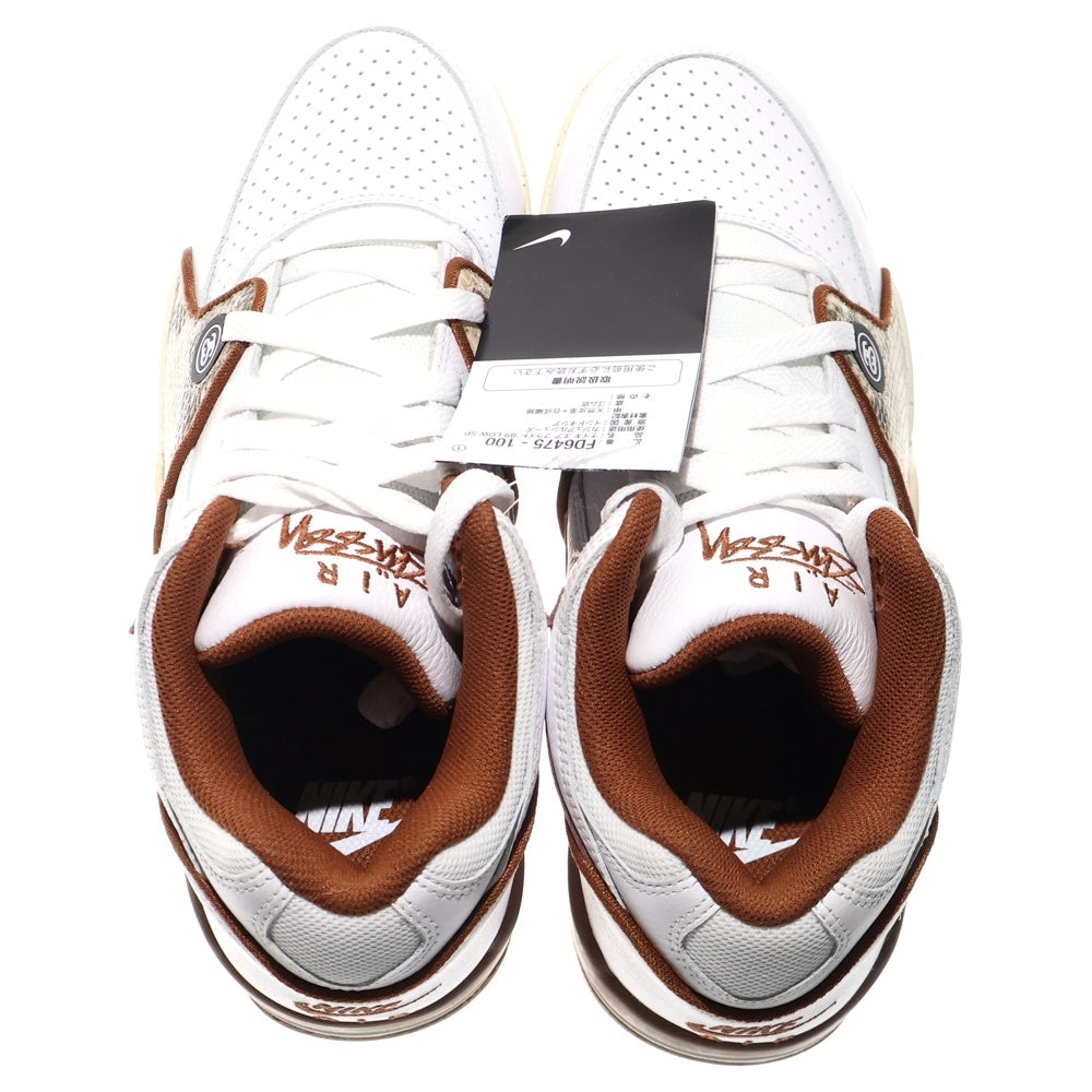 NIKE(ナイキ) ×STUSSY Air Flight 89 Low SP White and Pecan ステューシー エアーフライト89ローSP レースアップローカットスニーカー US8/26cm FD6475-100