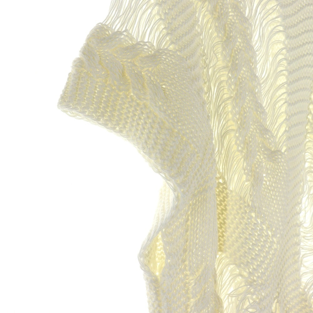 sulvam(サルバム) Yarn no sleeve Knit ヤーンノースリーブニット ダメージ加工ノースリーブニットセーター SP-K06-850 ホワイト