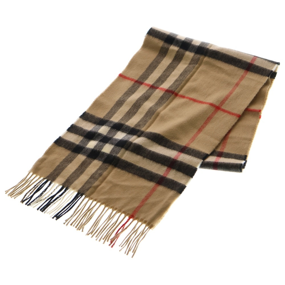 BURBERRY(バーバリー) ジャイアントノヴァチェック カシミヤマフラー ストール ブラウン レディース
