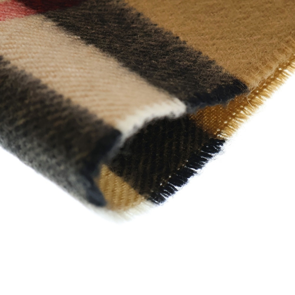 BURBERRY(バーバリー) ジャイアントノヴァチェック カシミヤマフラー ストール ブラウン レディース