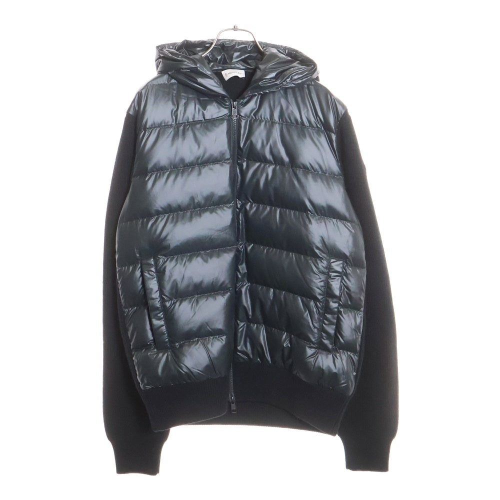 MONCLER(モンクレール) 25AW CARDIGAN ニット切替 フード ダウンジャケット ブラック K20919B00041