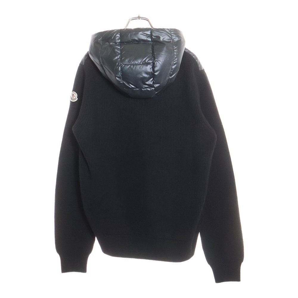 MONCLER(モンクレール) 25AW CARDIGAN ニット切替 フード ダウンジャケット ブラック K20919B00041