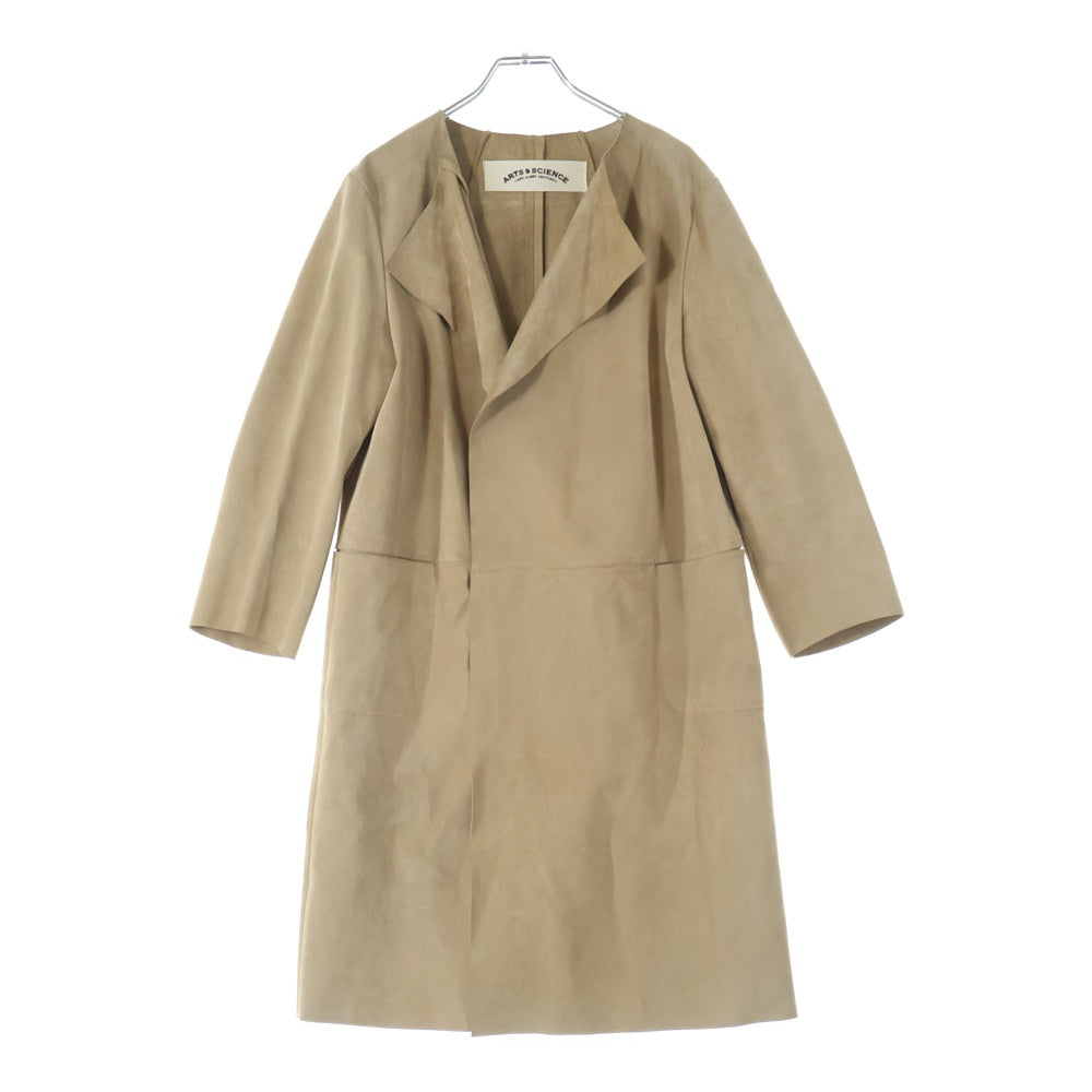 ARTS&SCIENCE(アーツアンドサイエンス) Suede Front Hook Coat スウェードフロントホックコート レディースレザーコート 003-00127-829 ブラウン
