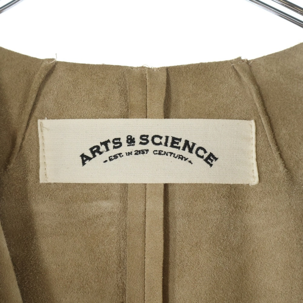 ARTS&SCIENCE(アーツアンドサイエンス) Suede Front Hook Coat スウェードフロントホックコート レディースレザーコート 003-00127-829 ブラウン