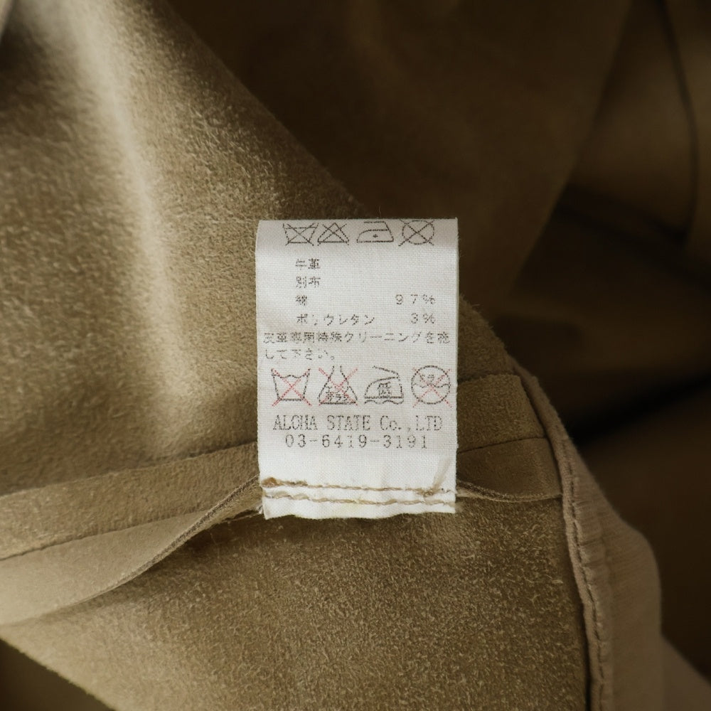 ARTS&SCIENCE(アーツアンドサイエンス) Suede Front Hook Coat スウェードフロントホックコート レディースレザーコート 003-00127-829 ブラウン
