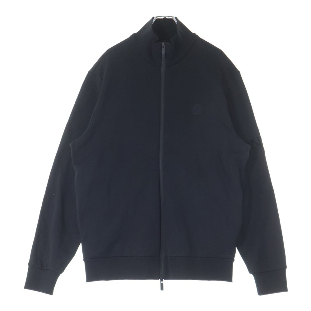 MONCLER(モンクレール) 25AW ZIP UP CARDIGAN ロゴパッチ コットン ジップアップ カーディガン ブラック K20918G00056