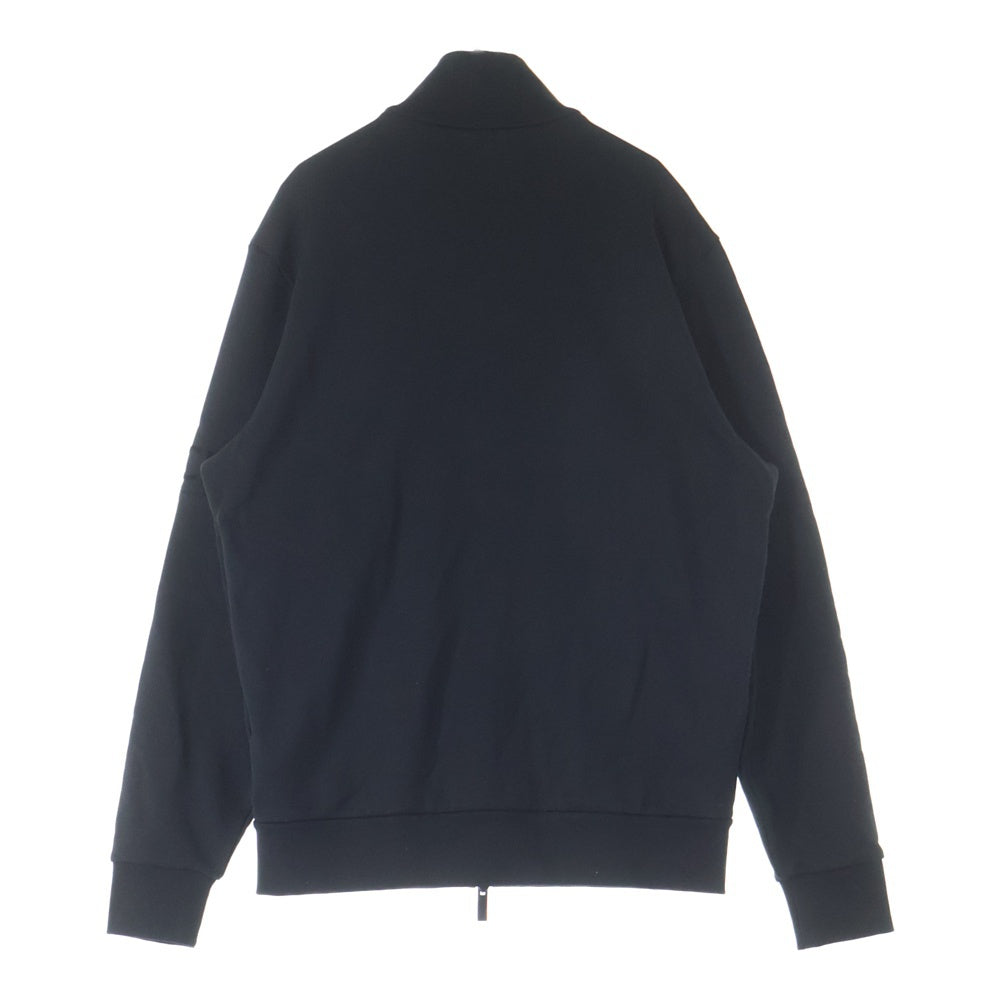 MONCLER(モンクレール) 25AW ZIP UP CARDIGAN ロゴパッチ コットン ジップアップ カーディガン ブラック K20918G00056