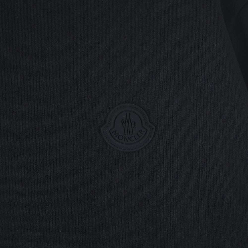 MONCLER(モンクレール) 25AW ZIP UP CARDIGAN ロゴパッチ コットン ジップアップ カーディガン ブラック K20918G00056