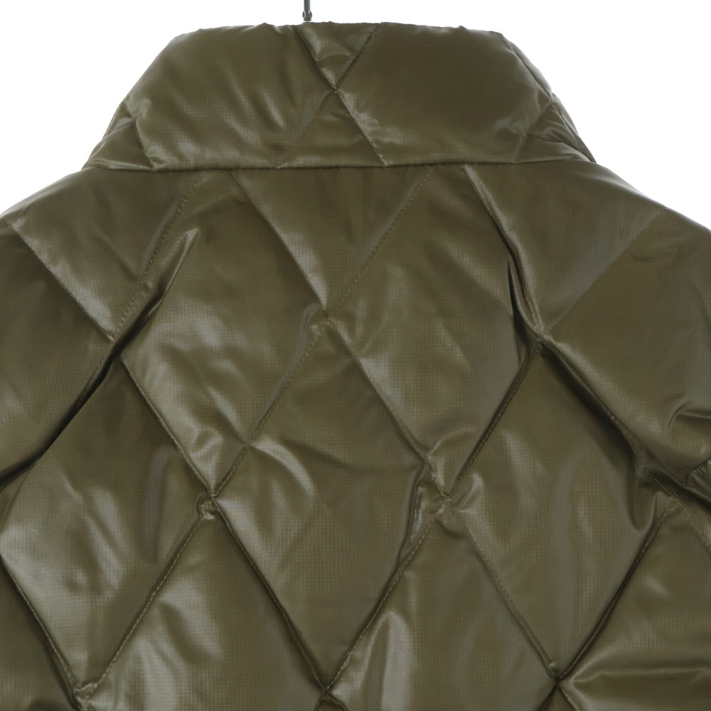 NO BRAND(ノーブランド) FEAT フィート ROSE Down Vest ローズダウンベスト ジップアップナイロンダウンベスト カーキ