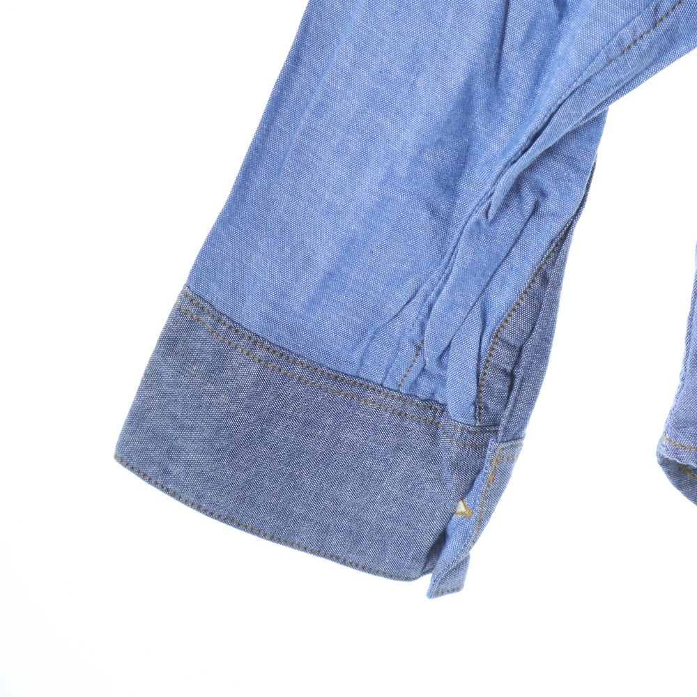 CHANGES(チェンジズ) Remake Anorak Shirt Parka リメイクアノラックシャツパーカー ハーフボタンフーデット長袖シャツ ブルー