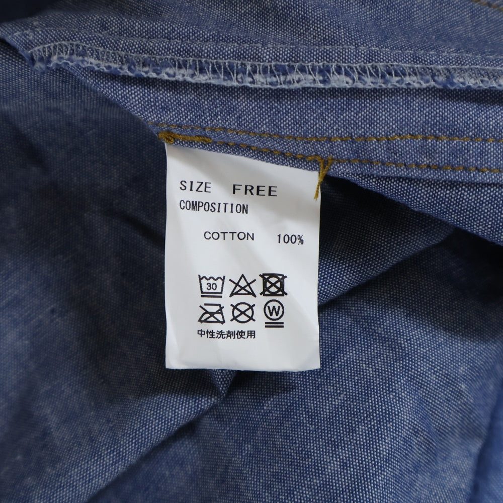 CHANGES(チェンジズ) Remake Anorak Shirt Parka リメイクアノラックシャツパーカー ハーフボタンフーデット長袖シャツ ブルー