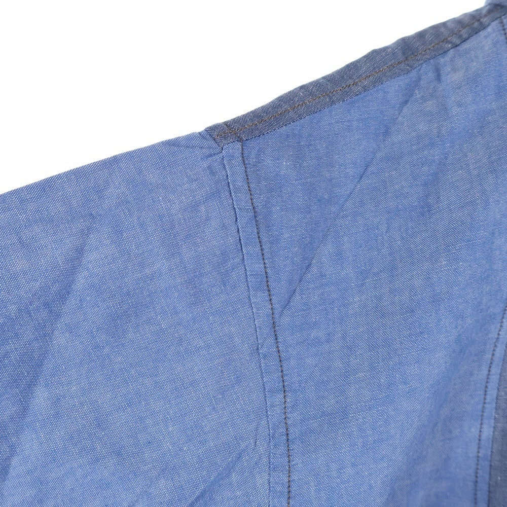 CHANGES(チェンジズ) Remake Anorak Shirt Parka リメイクアノラックシャツパーカー ハーフボタンフーデット長袖シャツ ブルー