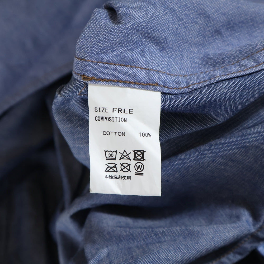 CHANGES(チェンジズ) Remake Anorak Shirt Parka リメイクアノラックシャツパーカー ハーフボタンフーデット長袖シャツ ブルー