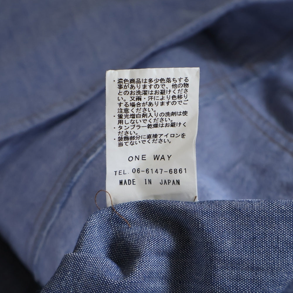 CHANGES(チェンジズ) Remake Anorak Shirt Parka リメイクアノラックシャツパーカー ハーフボタンフーデット長袖シャツ ブルー