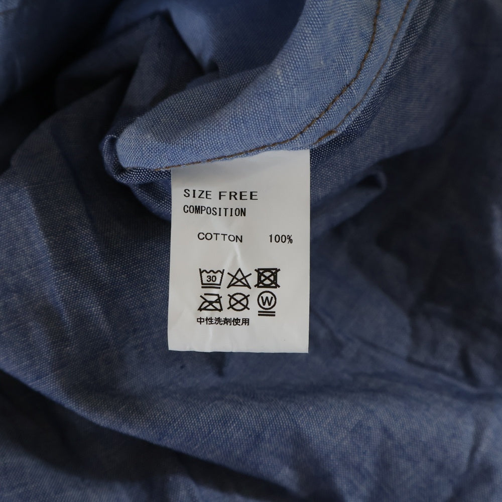 CHANGES(チェンジズ) Remake Anorak Shirt Parka リメイクアノラックシャツパーカー ハーフボタンフーデット長袖シャツ ブルー