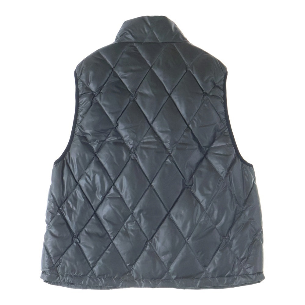 NO BRAND(ノーブランド) FEAT フィート ROSE Down Vest ローズダウンベスト ジップアップナイロンダウンベスト グレー