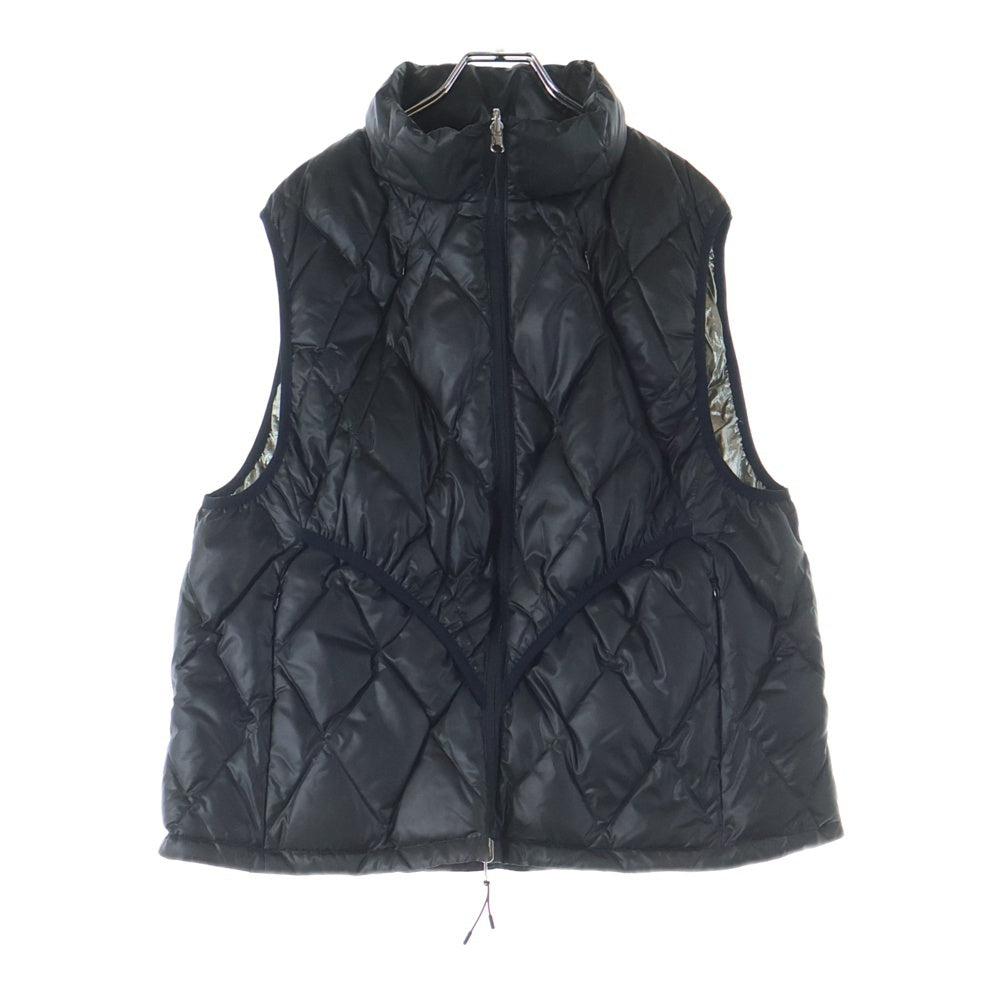 NO BRAND(ノーブランド) FEAT フィート ROSE Down Vest ローズダウンベスト ジップアップナイロンダウンベスト グレー