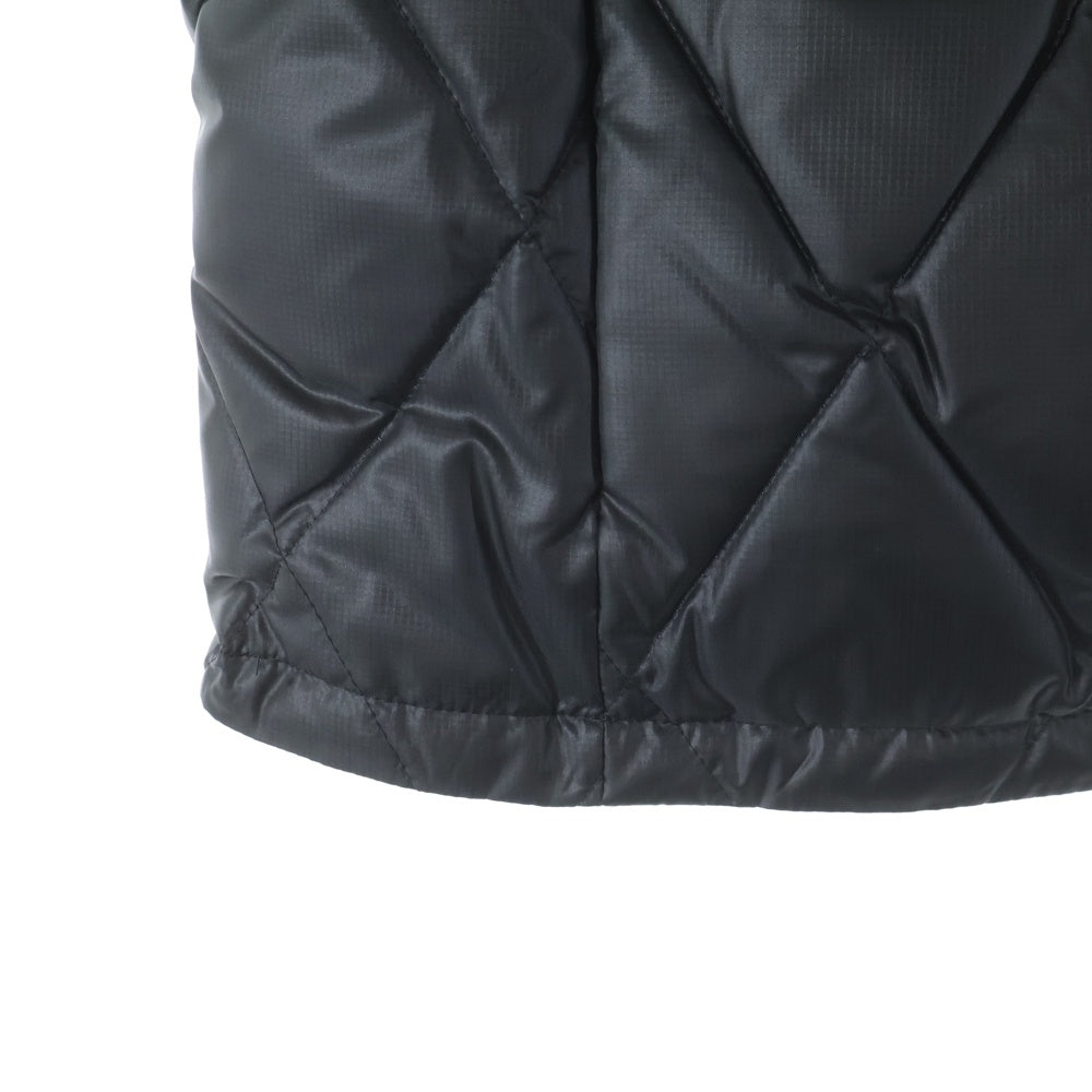 NO BRAND(ノーブランド) FEAT フィート ROSE Down Vest ローズダウンベスト ジップアップナイロンダウンベスト ブラック