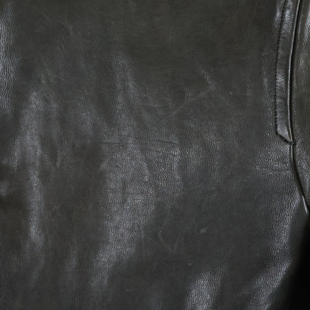 ISAMU KATAYAMA BACKLASH(イサムカタヤマバックラッシュ) ホースレザー ジップアップシングルレザージャケット ブラック