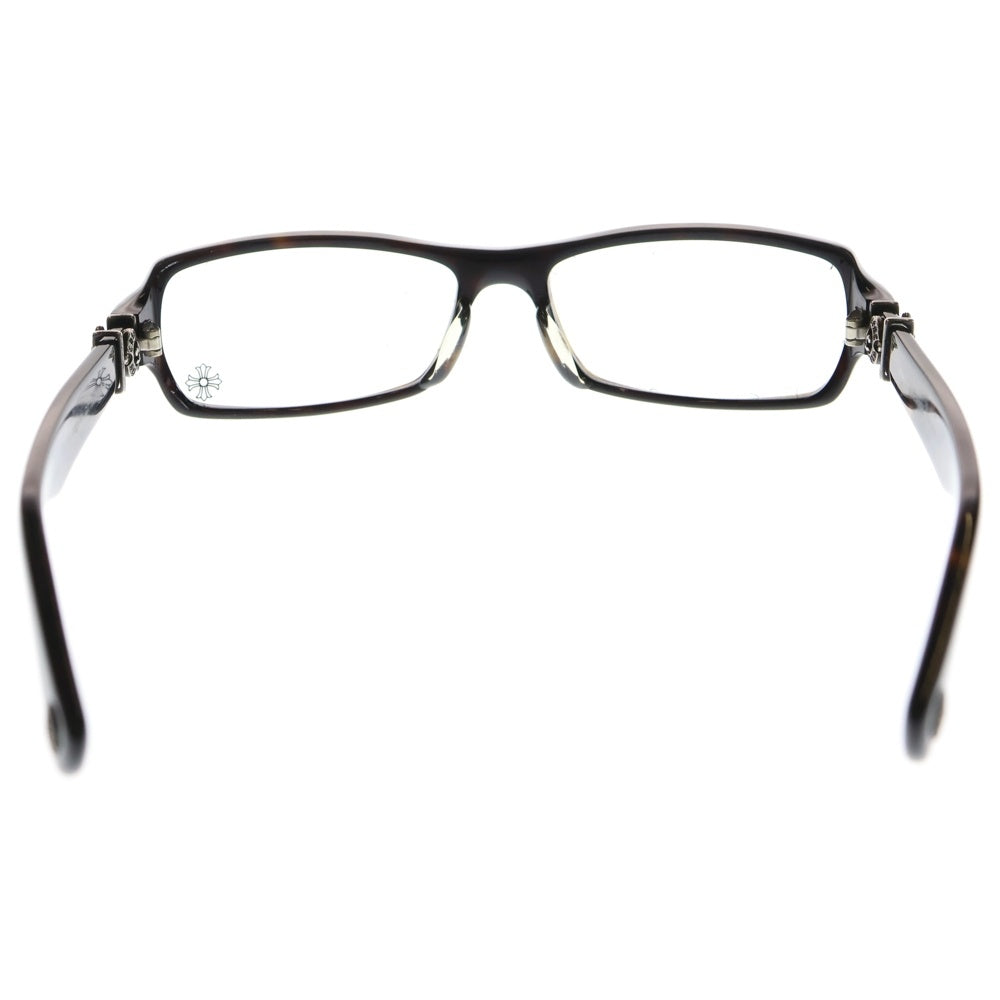CHROME HEARTS(クロムハーツ) GITTIN ANY?-II BSフレアテンプル スクエアフレームサングラス アイウェア 眼鏡 ブラウン/クリア