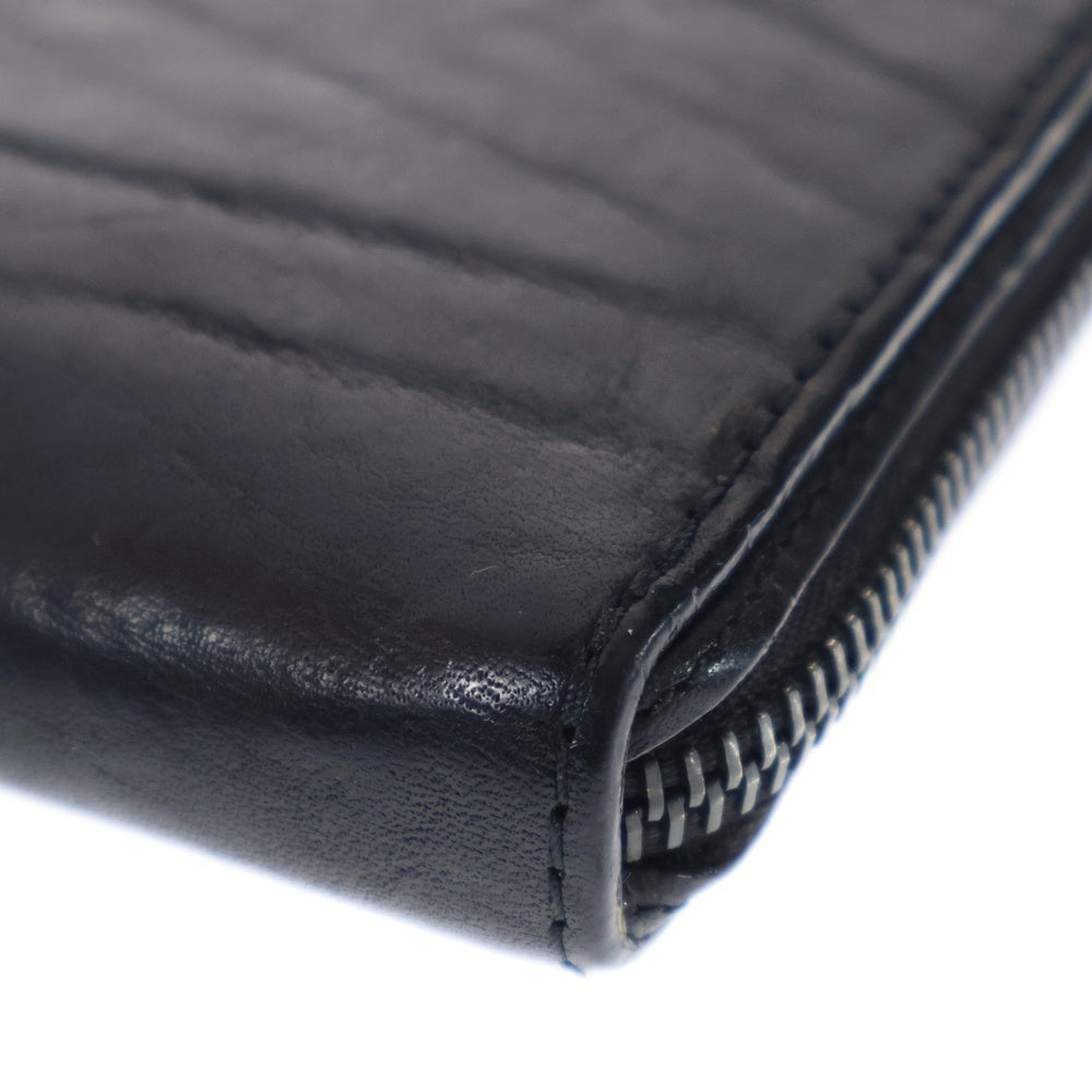 イサムカタヤマバックラッシュ  レザーラウンドジップ長財布 中古 BS99 ISAMU KATAYAMA BACKLASH(イサムカタヤマバックラッシュ) カーフレザー