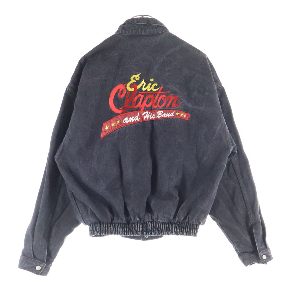 VINTAGE(ヴィンテージ) Eric Clapton 1993 Japan Tour Denim Jacket エリッククラプトン 1993年ジャパンツアーデニムジャケット ロゴ刺繍デニムジャケット ブラック