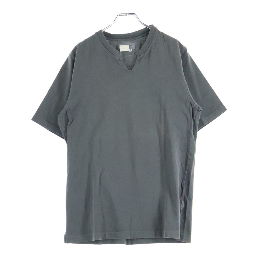 Yohji Yamamoto POUR HOMME(ヨウジヤマモト プールオム) Keyhole Neck T-Shirt キーネックTシャツ キーネック半袖カットソー グレー