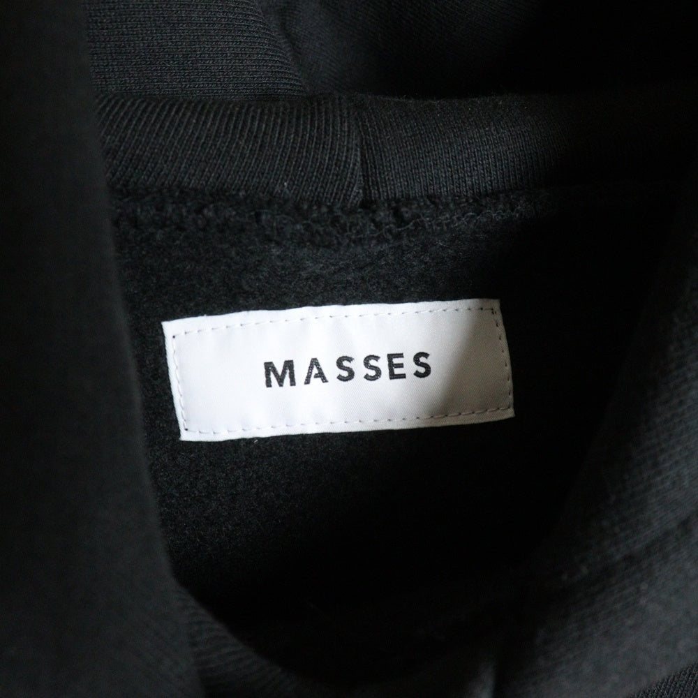 MASSES(マシス) 24AW SWEAT HOODED FREEDOM WASH フリーダムウォッシュ プルオーバーパーカー フーディー ブラック