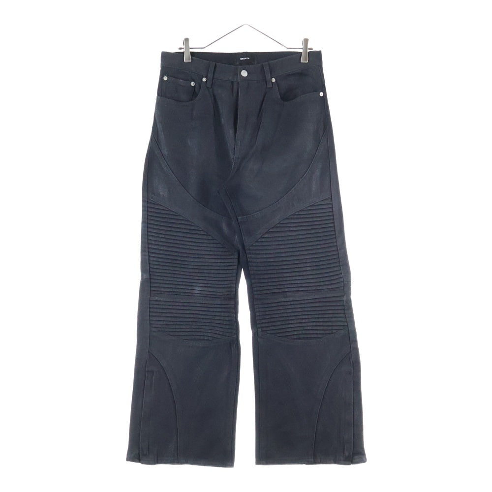 BREATH(ブレス) 25AW COATING BIKER DENIM PANTS バイカー コーティングパンツ ブラック BR25AW-P1007
