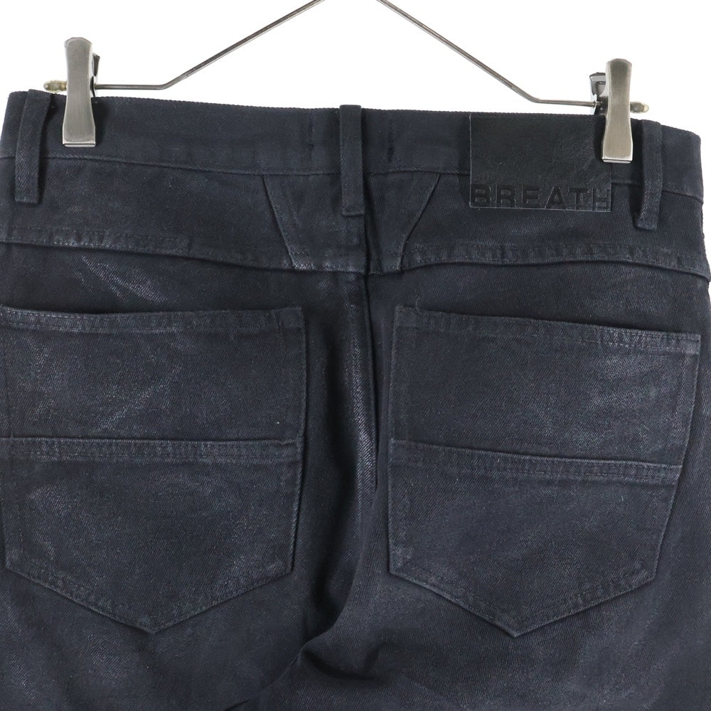BREATH(ブレス) 25AW COATING BIKER DENIM PANTS バイカー コーティングパンツ ブラック BR25AW-P1007