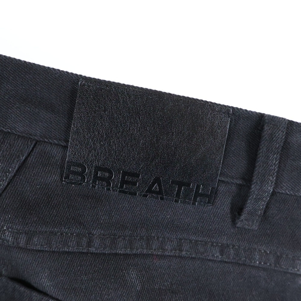 BREATH(ブレス) 25AW COATING BIKER DENIM PANTS バイカー コーティングパンツ ブラック BR25AW-P1007