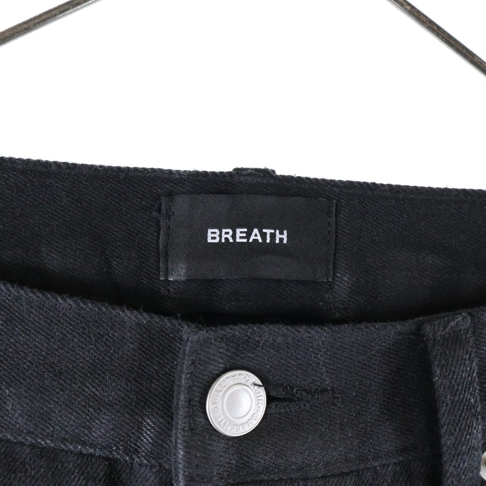 BREATH(ブレス) 25AW COATING BIKER DENIM PANTS バイカー コーティングパンツ ブラック BR25AW-P1007