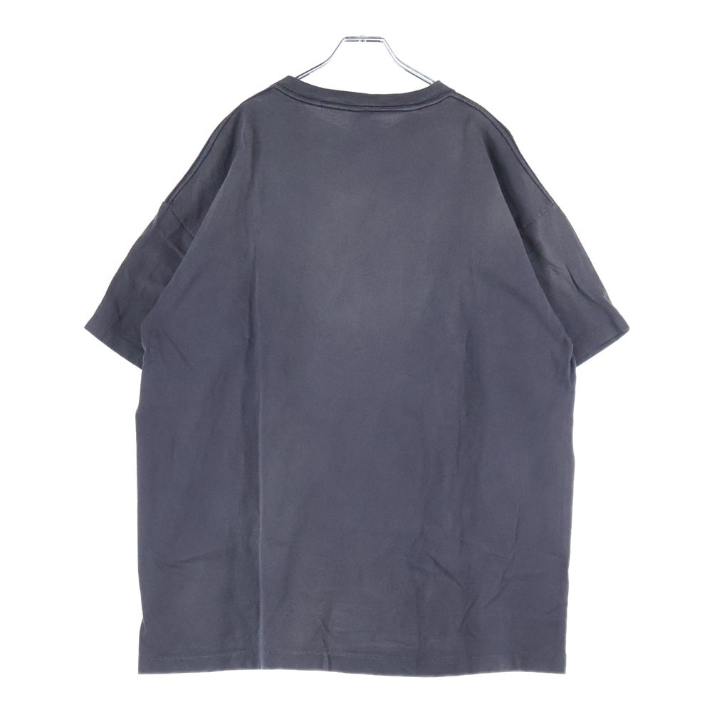 SAINT MICHAEL(セントマイケル) 24SS COLORFUL SAINT プリント ヴィンテージ加工 半袖Tシャツ カットソー ブラック