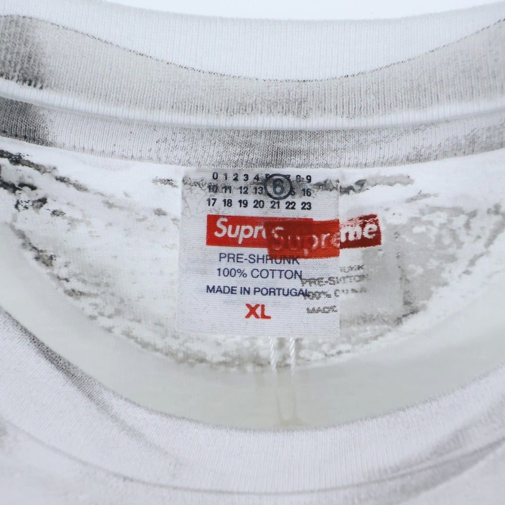 SUPREME(シュプリーム) 24SS ×MM6 Maison Margiela Box Logo Tee エムエムシックスメゾンマルジェラ ボックスロゴプリント半袖Tシャツ カットソー ホワイト
