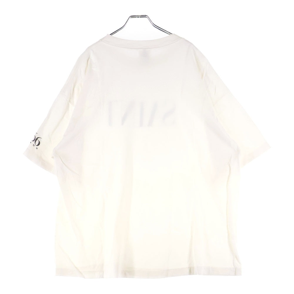 SAINT MICHAEL(セントマイケル) 24AW SAINT SS TEE セイント プリント ヴィンテージ加工 半袖カットソー Tシャツ ホワイト SM-YS1-0000-008