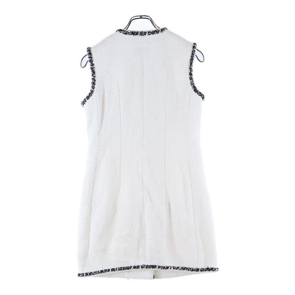CHANEL(シャネル) ノースリーブ ツイード ワンピース ドレス ホワイト