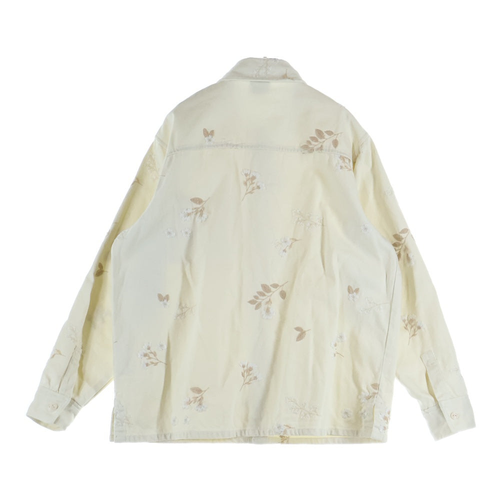 KITH(キス) 101 Denim Ginza Shirt 101デニムギンザシャツ フラワーエンブロイダリーデニムシャツ ホワイト