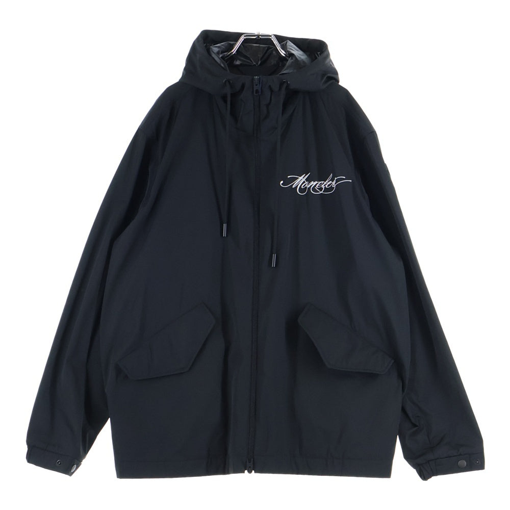 MONCLER(モンクレール) 25AW IRACLIA JACKET ロゴデザイン ウインドブレーカー ナイロン ジャケット ブラック K20911A00063