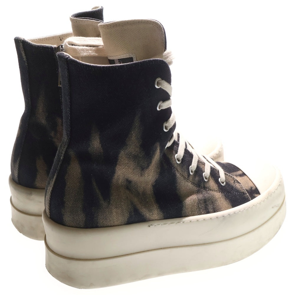 DRKSHDW(ダークシャドウ) 24AW Sun Denim Double Bumper Sneakers サンデニムダブルバンパースニーカー レースアッププラットフォームスニーカー DU02D2831-DBSUN ブラック/オレンジ