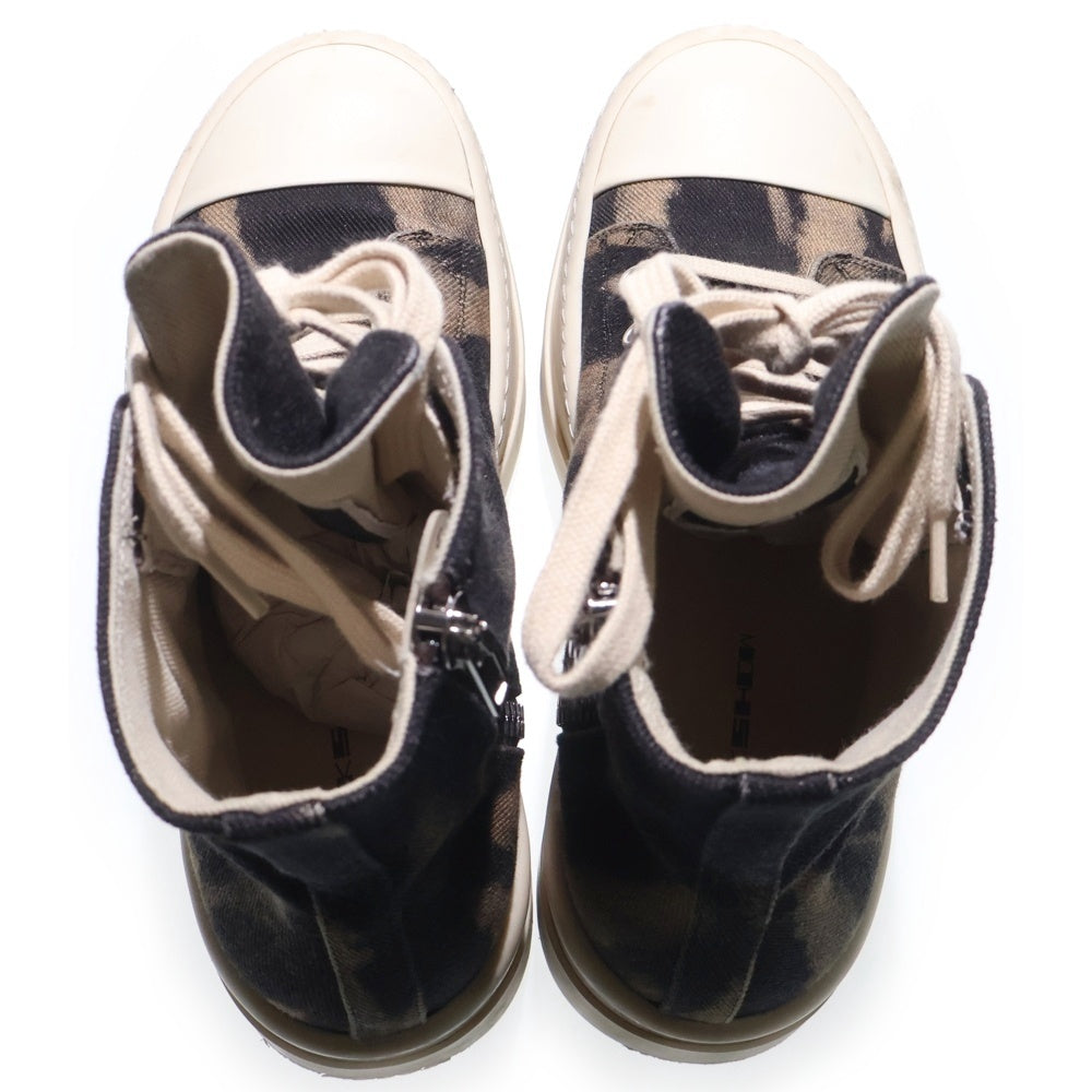 DRKSHDW(ダークシャドウ) 24AW Sun Denim Double Bumper Sneakers サンデニムダブルバンパースニーカー レースアッププラットフォームスニーカー DU02D2831-DBSUN ブラック/オレンジ