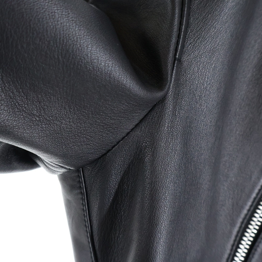 Maison Margiela(メゾンマルジェラ) 5-ZIP LEATHER JACKET ジップアップ シングルレザージャケット ブラック S50AM0489 SY1460