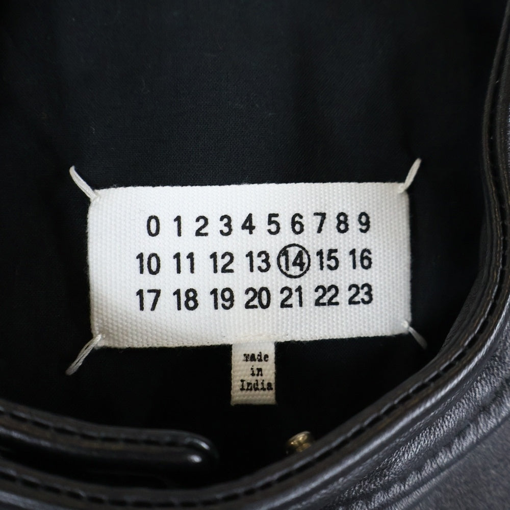 Maison Margiela(メゾンマルジェラ) 5-ZIP LEATHER JACKET ジップアップ シングルレザージャケット ブラック S50AM0489 SY1460