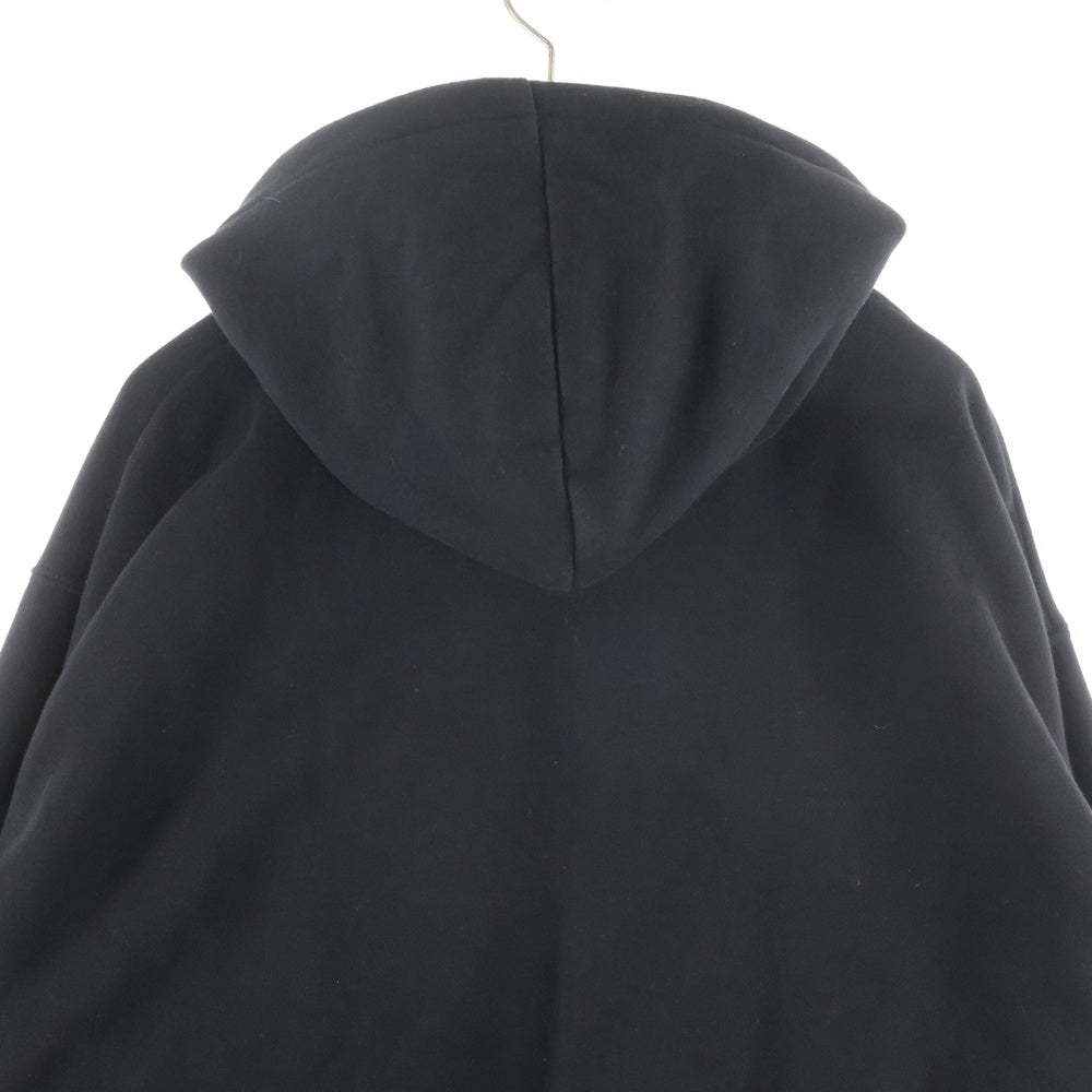 NO BRAND(ノーブランド) Ames Worldwide Big Typo Hoodie アメスワールドワイド ビッグタイポフーディー ロゴプリントプルオーバースウェットパーカー AM2EFUM400ABKL ブラック