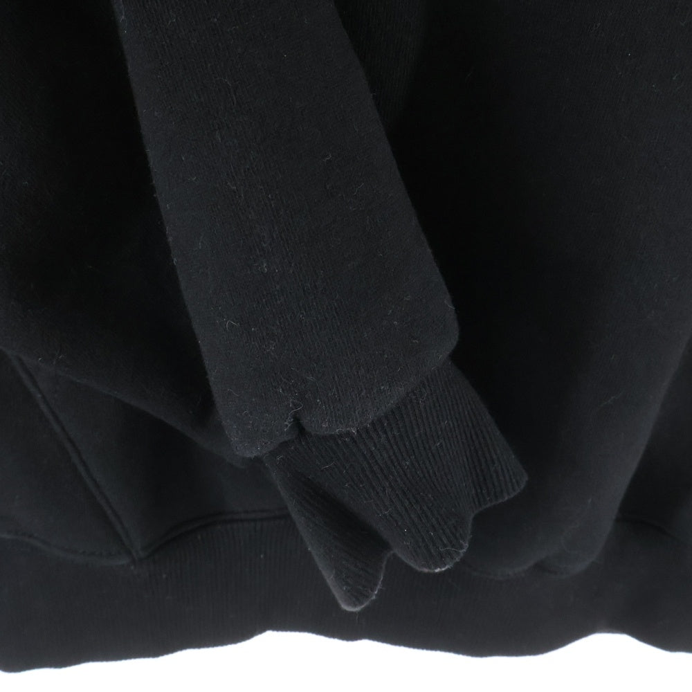 NO BRAND(ノーブランド) Ames Worldwide Big Typo Hoodie アメスワールドワイド ビッグタイポフーディー ロゴプリントプルオーバースウェットパーカー AM2EFUM400ABKL ブラック